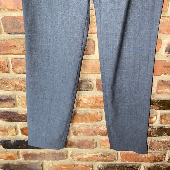 Theory Charcoal Gray Stretch Wool Side Zip Slim Fit Dress Pants Women's Size 4 - Picture 3 of 6